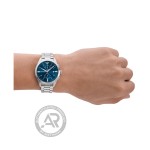 EMPORIO ARMANI Claudio Chronograph Silver Stainless Steel Bracelet AR11541